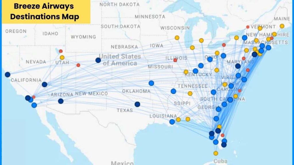 Breeze Airways Destinations Map
